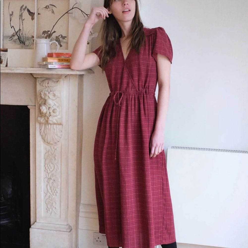 Christy Dawn Red Plaid Dawn Dress